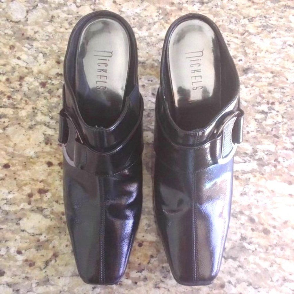 Womens Nickels Slide On Heeled Ankle Boottie Size 8 1/2